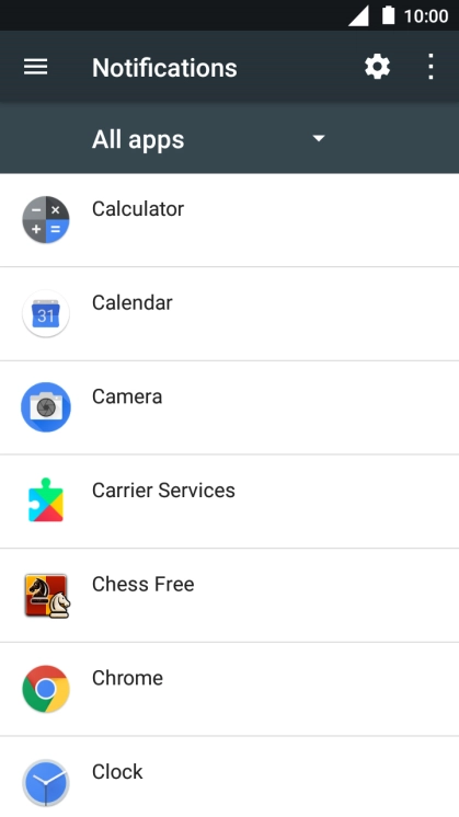 Press the required app.