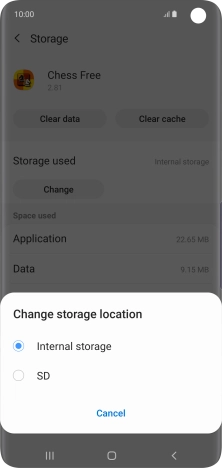 Press the name of the memory card.
