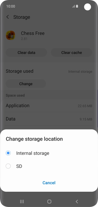 Press the name of the memory card.