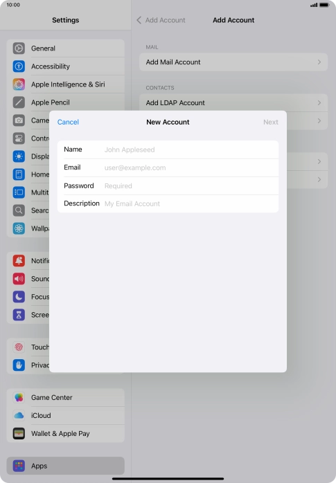 Press Name and key in the required sender name.