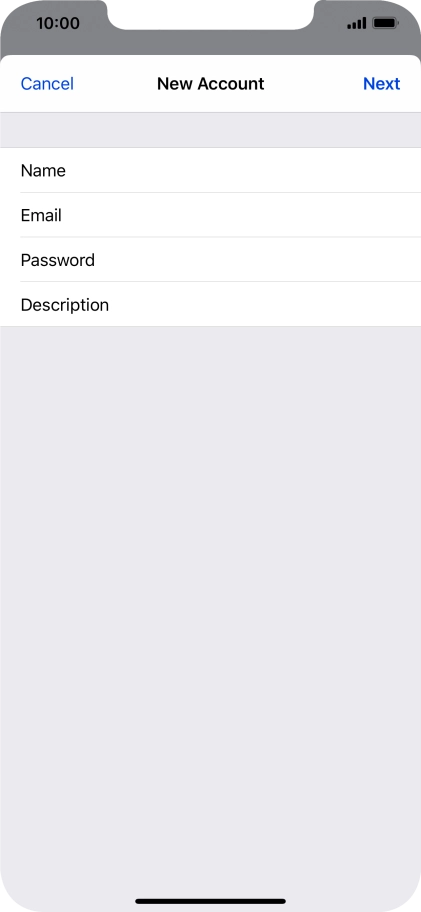 Press Description and key in the required name.