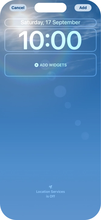 To customise the way the lock screen date is displayed, press the date widget and follow the instructions on the screen to select the required widget display mode.