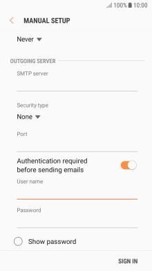 Press the field below 