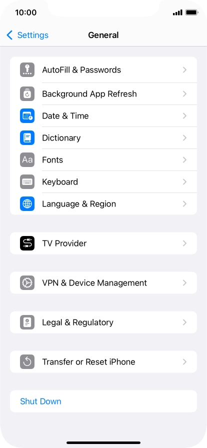 Press Transfer or Reset iPhone.