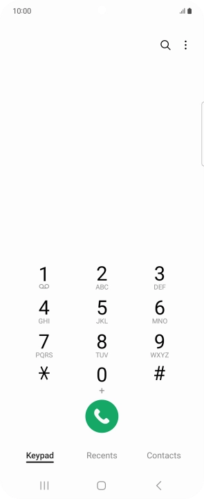 Press the menu icon.