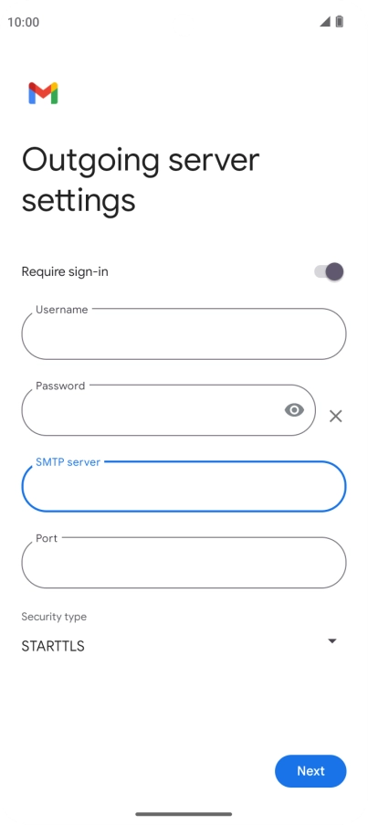 Press the field below 
