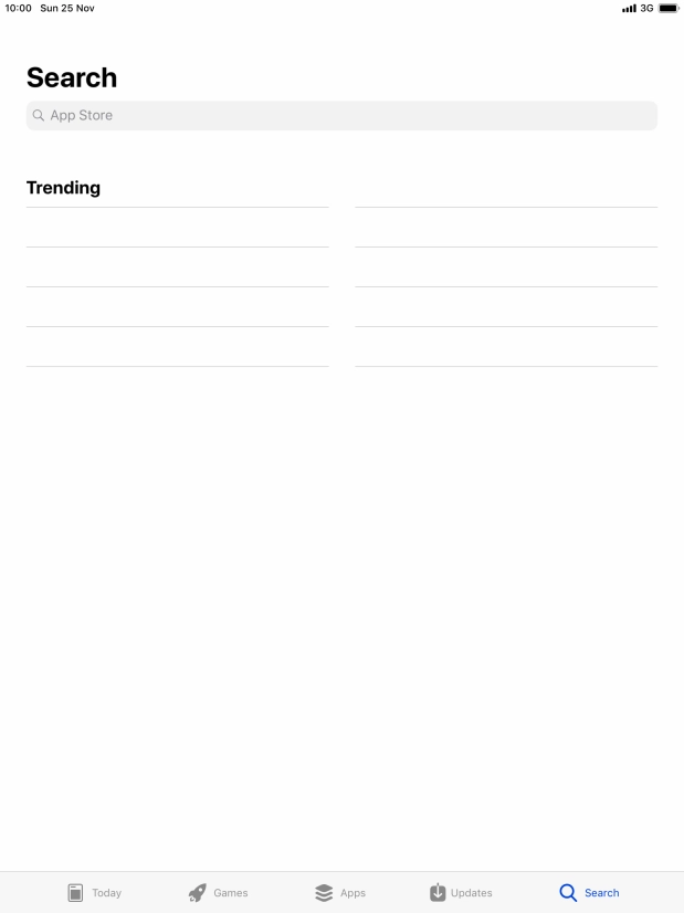 Press the search field.