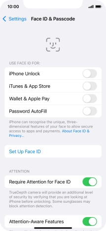 Press Set Up Face ID.