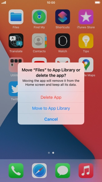 Press Delete App.