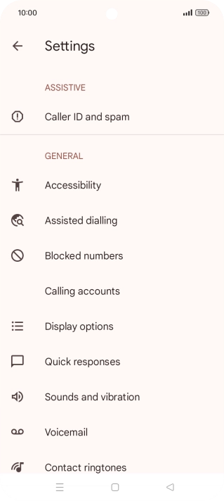 Press Calling accounts.