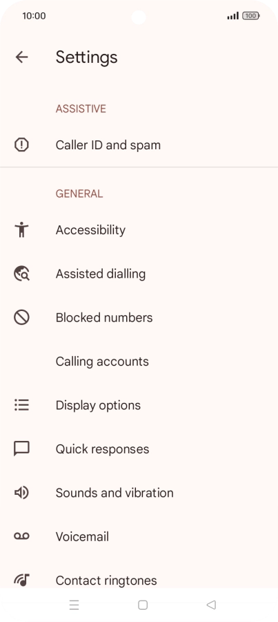 Press Calling accounts.