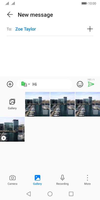 Press Gallery and go to the required folder.