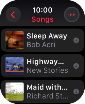 Go to the required category or playlist and press the required audio file.
