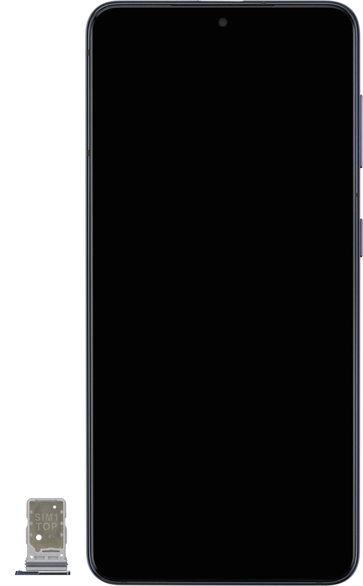 Turn your SIM so the angled corner of the SIM matches the angled corner of the first SIM holder and place your SIM in the SIM holder.