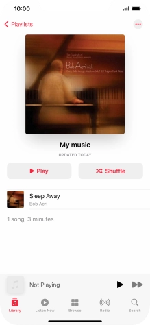Go to the required category or playlist and press the required audio file.