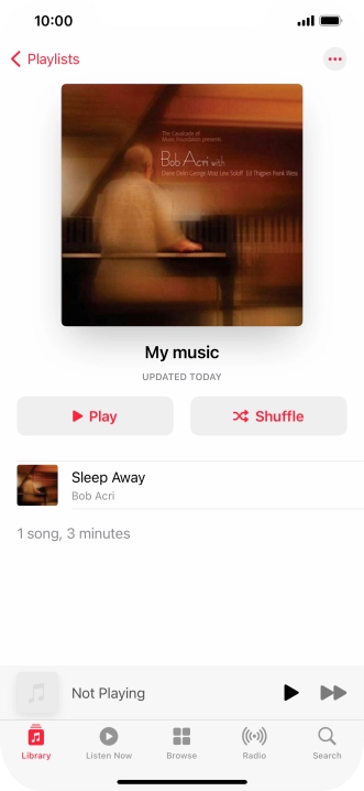 Go to the required category or playlist and press the required audio file.