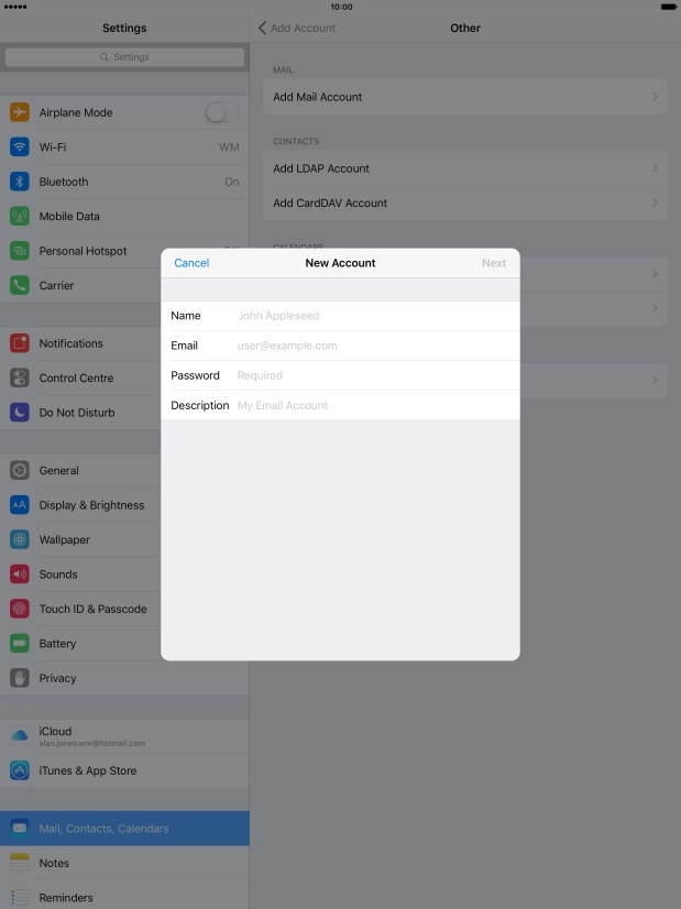 Press Name and key in the required sender name. Press Name and key in the required sender name.