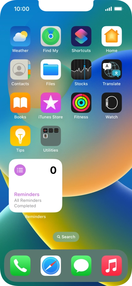If you're using a Widget Stack: slide up or down on the stack to select the required widget.