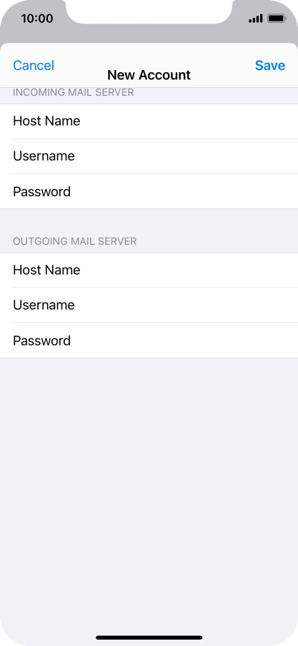 Press Save. Your email account has now been set up. To select more settings for incoming and outgoing server, proceed with the following steps.
