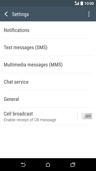Press Text messages (SMS).