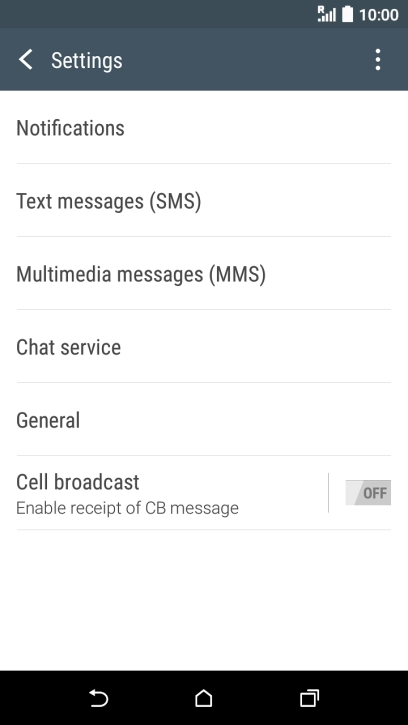 Press Text messages (SMS).