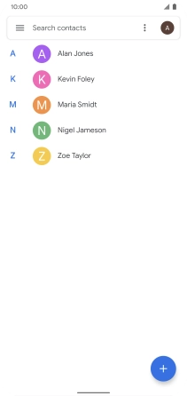 Press the new contact icon.