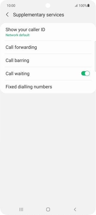 Press Call forwarding.