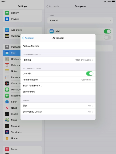Press the indicator next to 