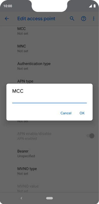 Key in 505 and press OK.