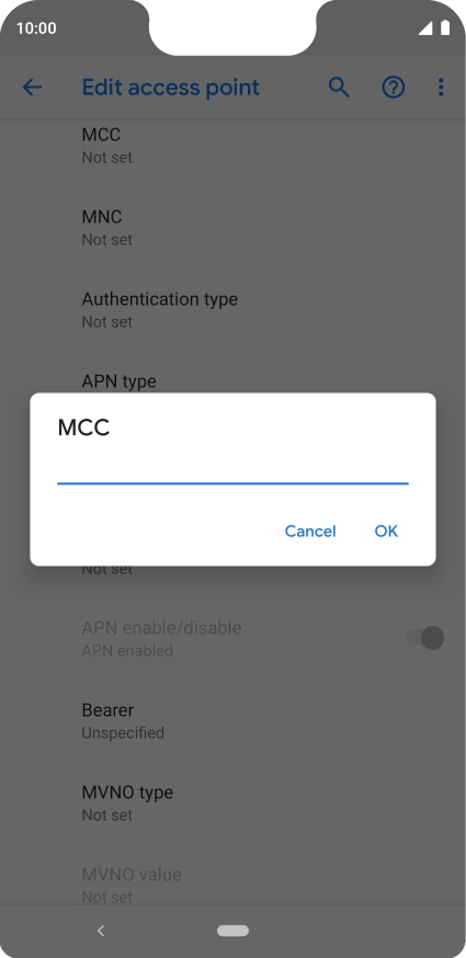 Key in 505 and press OK.