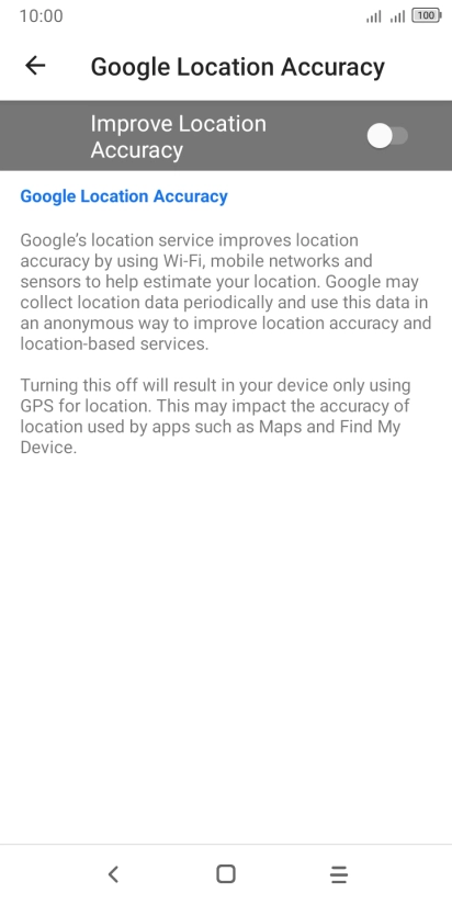 If you press the indicator next to 