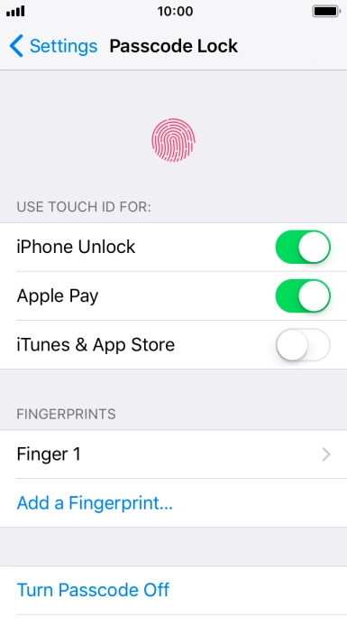 Press the indicator next to 