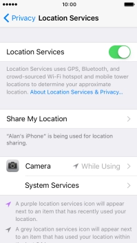 Press the indicator next to 