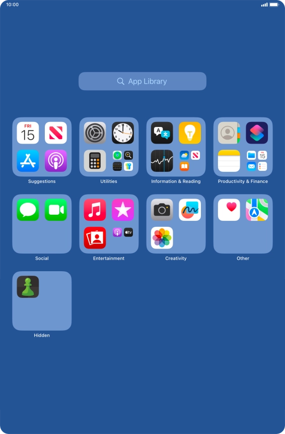 Press and hold the required app.