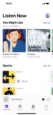 Slide your finger upwards starting from the bottom of the screen to return to the home screen.