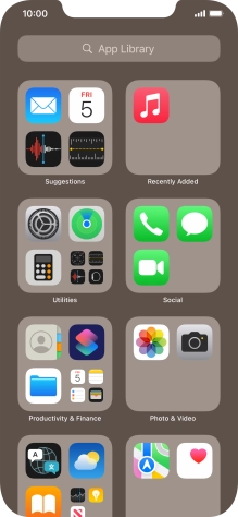 Press the required app.