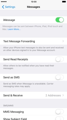 Press the indicator next to 