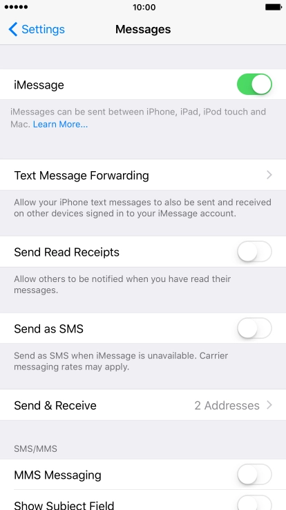 Press the indicator next to 
