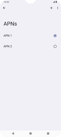 Press the field next to the data connection to activate it.