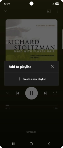 Press Create a new playlist. Press Create a new playlist.