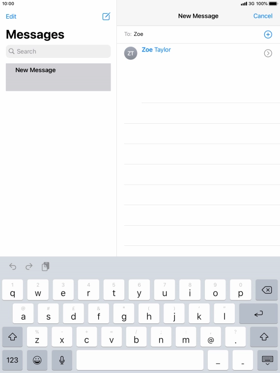 Press the required contact. Press the required contact.