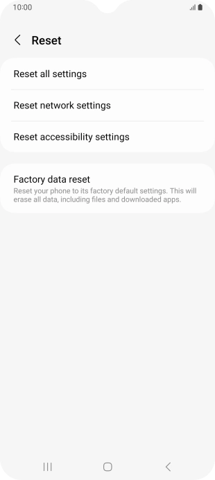 Press Reset network settings.