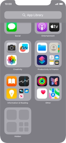 The app is now placed in the Hidden folder in the App Library.
