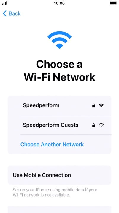 Press the required Wi-Fi network.