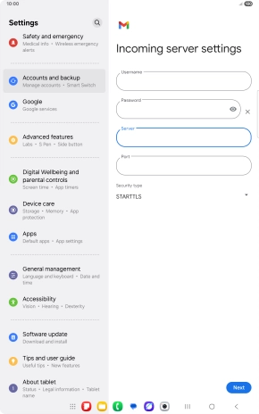 Press the field below 