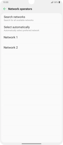 Press the required network.