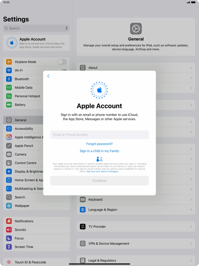 Press Email or Phone Number and key in the username for your Apple ID.