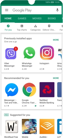 Press the search field.