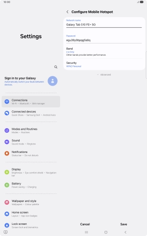 Press the field below 