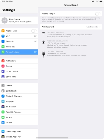 Press the indicator next to 